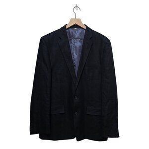 Murano Baird McNutt Navy Linen Single Breasted Blazer Sz L